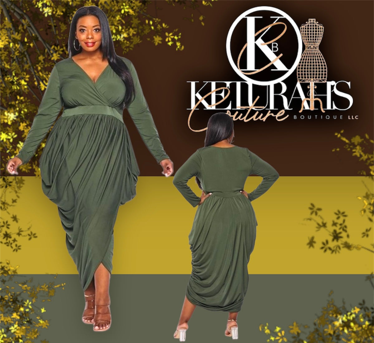 A Olive Green Maxi Dress